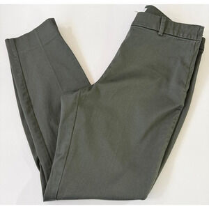 H&M Pants Womens 8 Olive Green Chino Slim Fit Stretch Ankle‎ Dress Casual Office